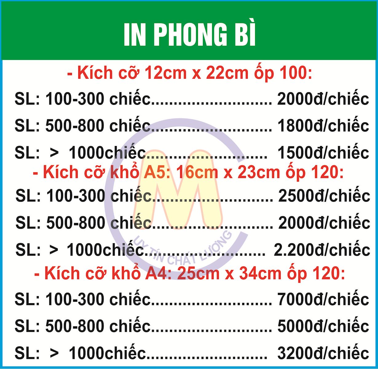 Dịch Vụ In Phong Bì Doanh Nghiệp Giá Xưởng, Uy Tín, Lấy Nhanh