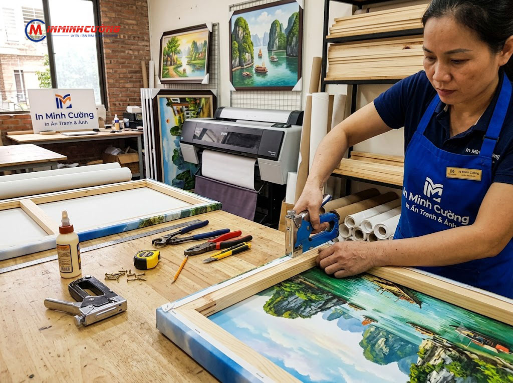 In Tranh Canvas - Ảnh gỗ