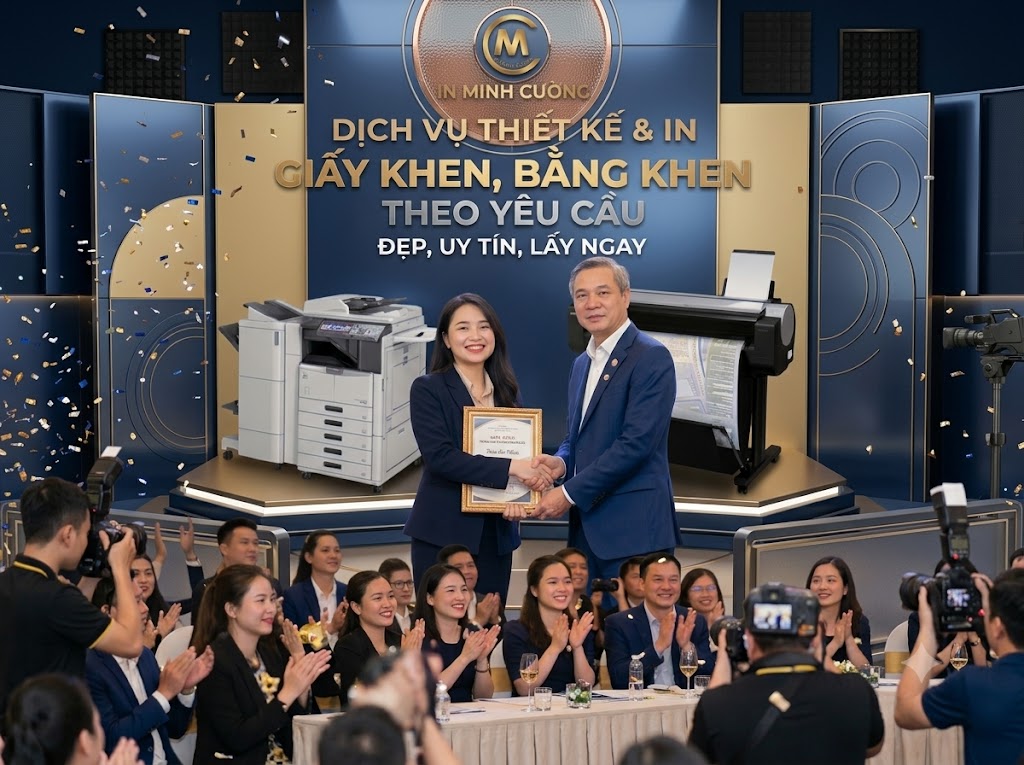 Khoảnh khắc trao tặng giấy khen vinh danh thành tích cá nhân xuất sắc
