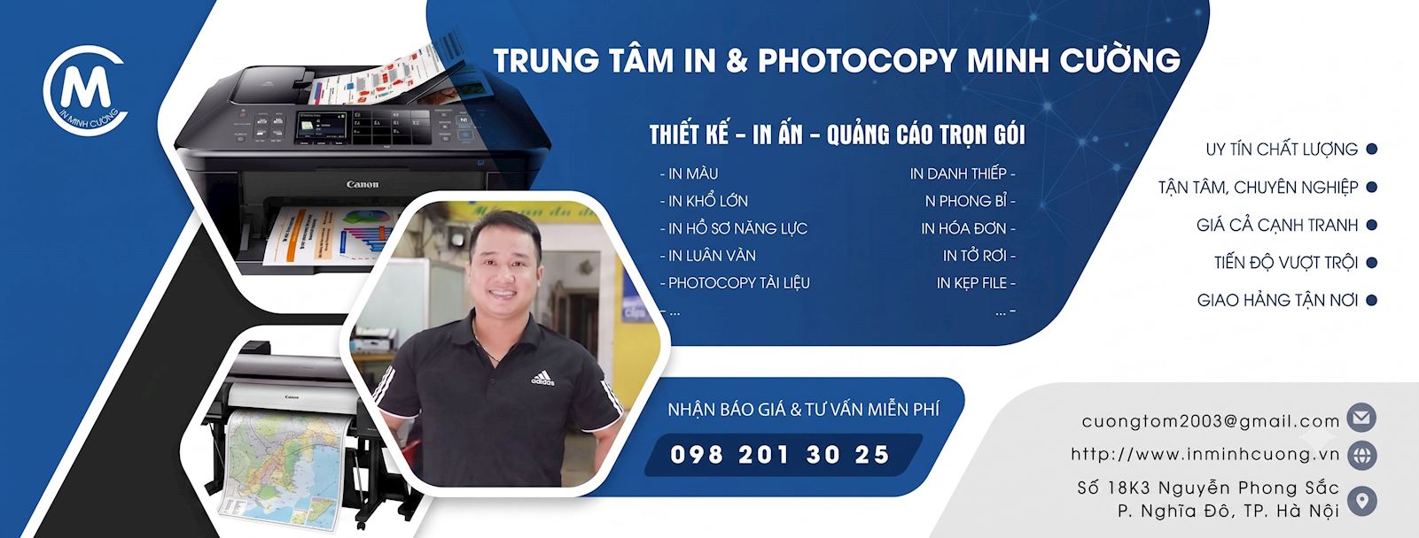 Trung tâm in ấn, photocopy Minh Cường